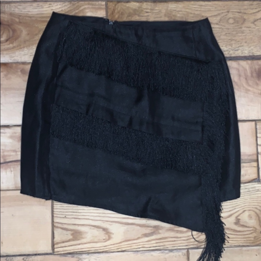 Black mini skirt